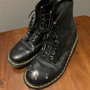 Black vegan Dr. Martens (well worn)